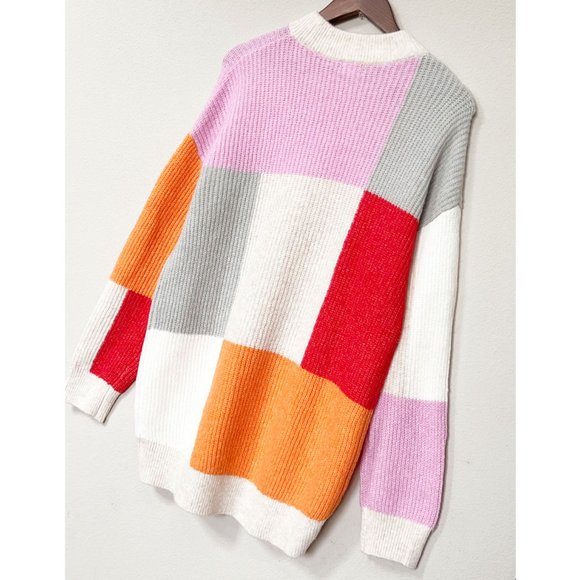 NEW LEGO x Target Colorblock Wool Blend Sweater M Longline Colorful Limited Rare - Picture 14 of 16